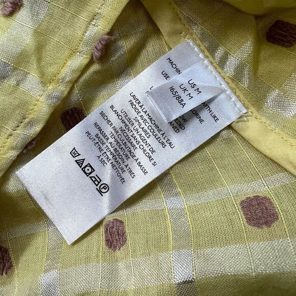 NWT Urban Outfitters Y2K Floral Embroidered Tank Top Cami Yellow Cottagecore M - Picture 7 of 9